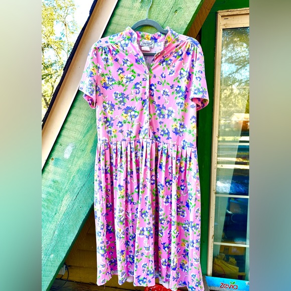 Anthony Richards Dresses & Skirts - Vintage 1980s Anthony Richards Pink Floral Babydoll Dress